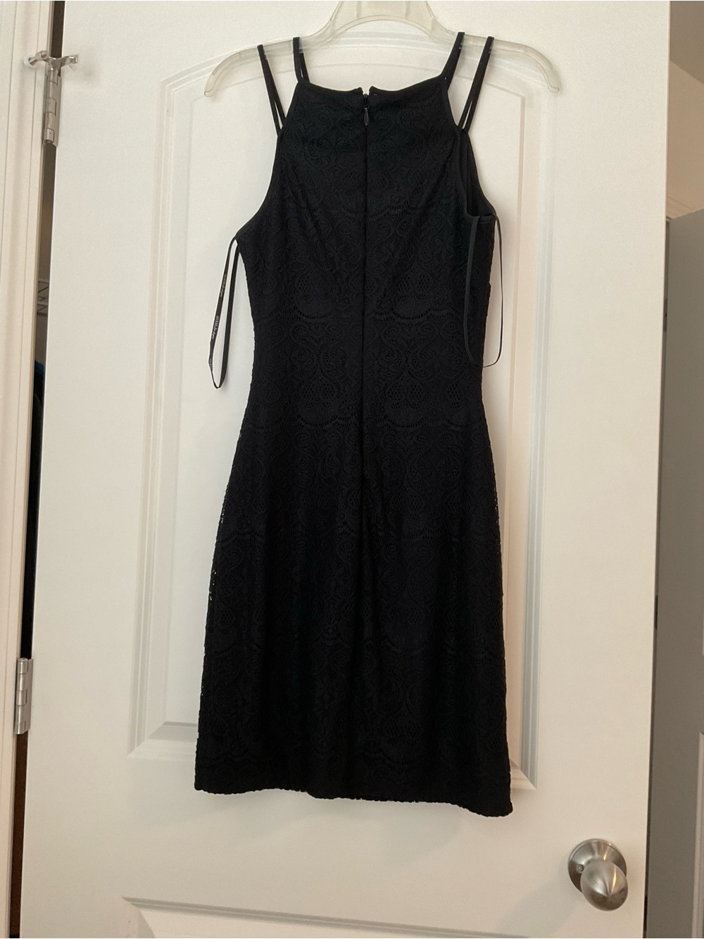 Classic Black Lace Sheath Dress